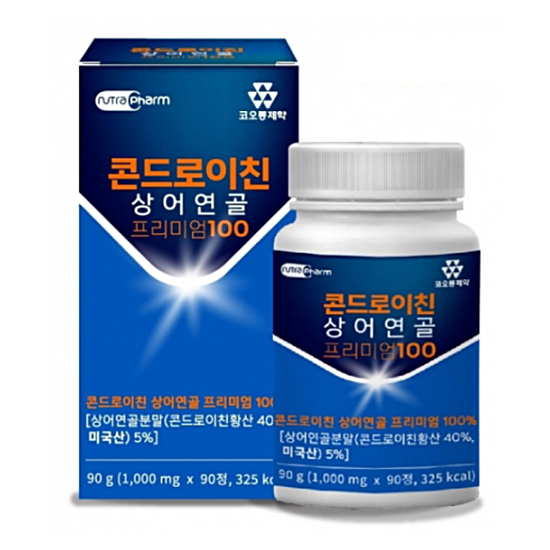  코오롱제약 콘드로이친 상어연골 프리미엄 100 90정 [2개]