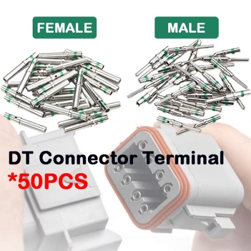 시리즈 50PCS DT 1.5mm 스테인레스 스틸 핀 접점 0462-201-16141 Deutsch Crimp 솔리드 암수 터미널_이미지