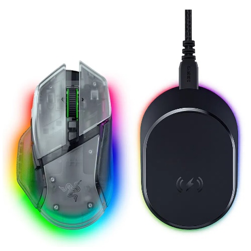 Razer Basilisk V3 Pro 35K 무선 충전 팩 (팬텀 화이트)_이미지