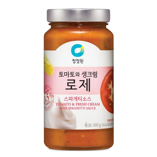 청정원 토마토와 생크림 로제 스파게티소스 600g (1개)