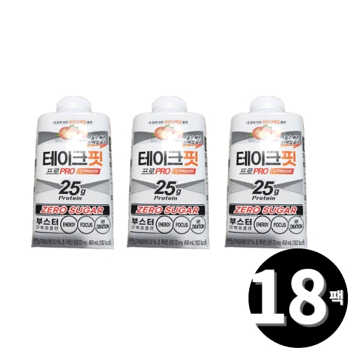 남양유업 테이크핏 프로 납작복숭아 450ml (18개)_이미지