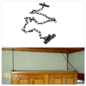 [불명] 지진 재난 건물 흔들림 대비 가구 고정용 체인 80cm_이미지