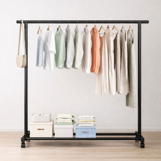 도도행거 1단 철제 스탠드 이동식 옷걸이 1400
