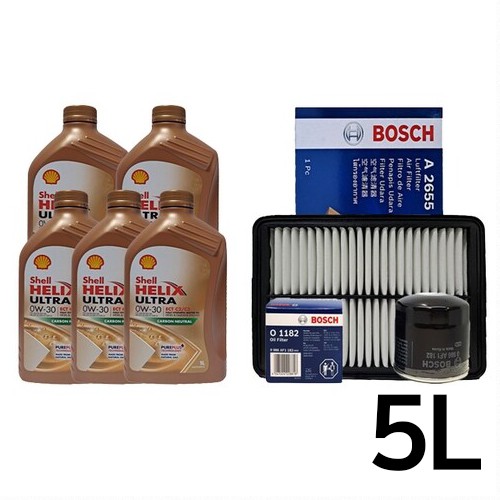 쉘  힐릭스 울트라 ECT C2/C3 0W30 5L +보쉬필터 코나 1.6 가솔린터보