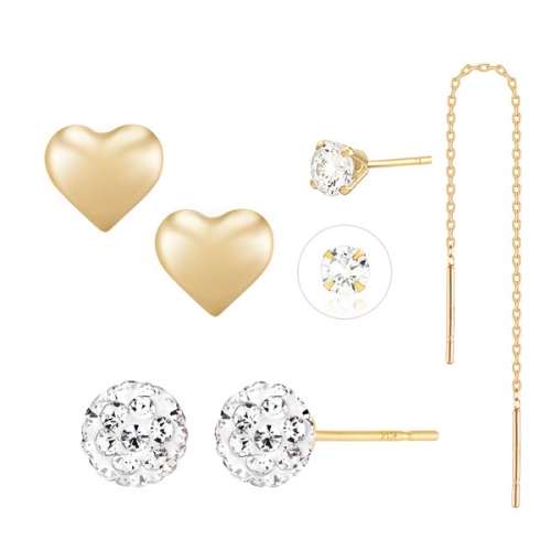 텐바이텐 니지쥬얼리 14K GOLD 골드 판타지 이어링 3종세트_이미지