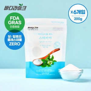  이매진엠엔에스 바디라이크 에리스리톨 위드 스테비아 200g [6개]