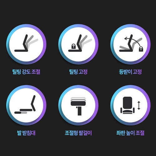 린백 패브릭 게이밍 의자 LB58G_이미지