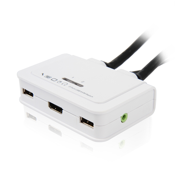 유니클래스 2포트 USB HDMI KVM 스위치/케이블 일체형(UHV-TA2)