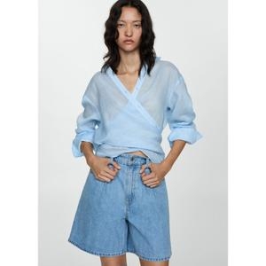 망고 WOMAN 반바지 MARINA Open Blue 77050253_이미지