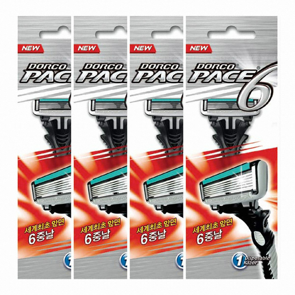 도루코 페이스6 일회용면도기 SX A100 (4개)_이미지