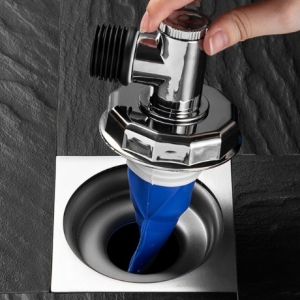 트리 세탁기 배수구 트랩 2구 T형_이미지