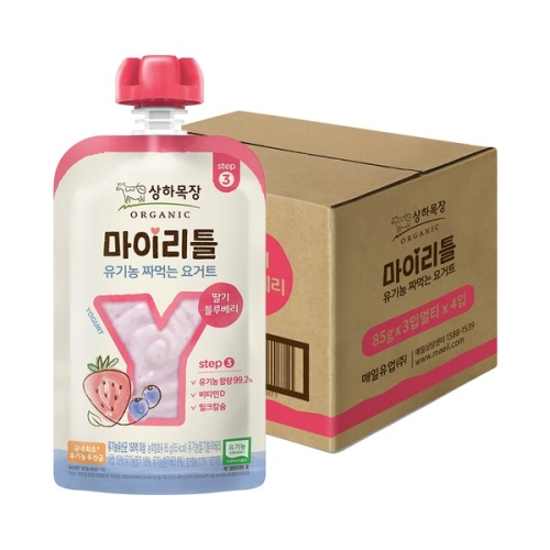 매일유업 상하목장 마이리틀 유기농 짜먹는 요거트 딸기블루베리 85g (12개)_이미지