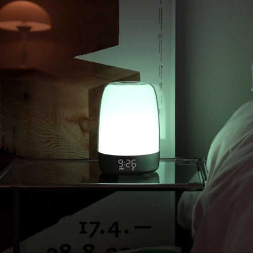 무아스 LED 선라이즈 웨이크업 알람시계 무드등_이미지