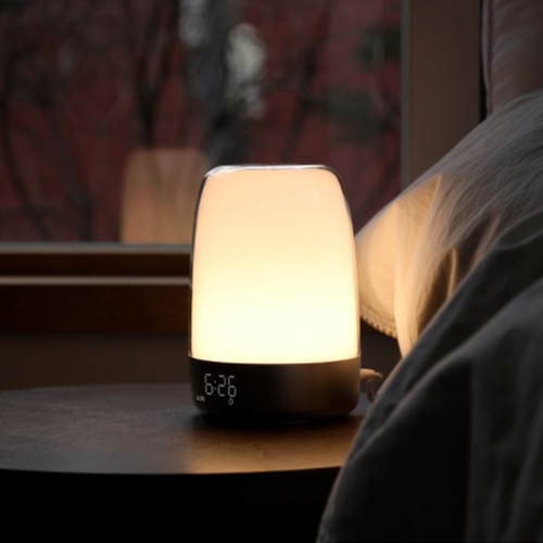무아스 LED 선라이즈 웨이크업 알람시계 무드등이미지입니다. 누르면 해당 게시물로 새창이동합니다.