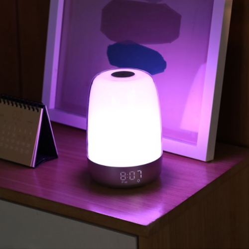 무아스 LED 선라이즈 웨이크업 알람시계 무드등_이미지