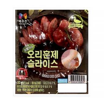 목우촌 오메가3 <b>오리</b>훈제 슬라이스 180g