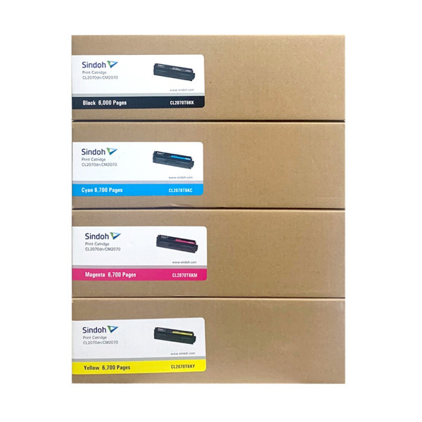 신도리코 정품 CL2070T6KK, CL2070T6KC, CL2070T6KM, CL2070T6KY 4색 세트