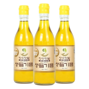 장수텃밭 아침에 한숟갈 건강 생들기름 350ml 3개