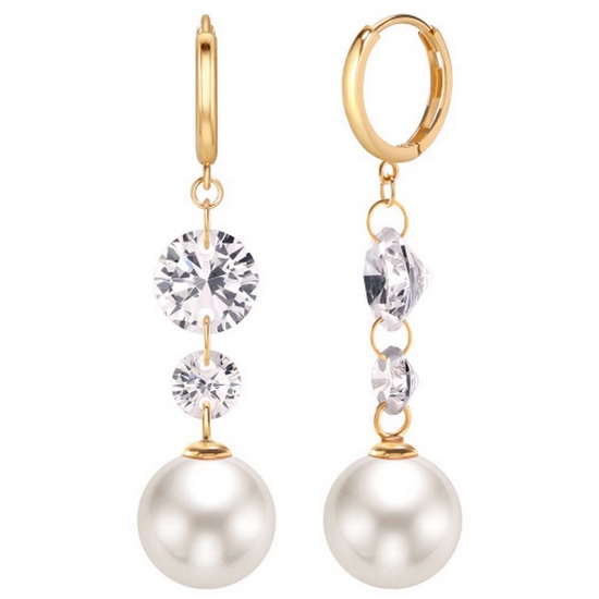 골드팡 14K 글로시드롭펄 귀걸이_이미지