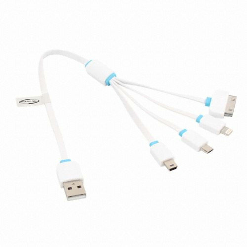 강원전자 NETmate NMC-KVF31M 4in1 멀티 충전 케이블 (0.25m)_이미지