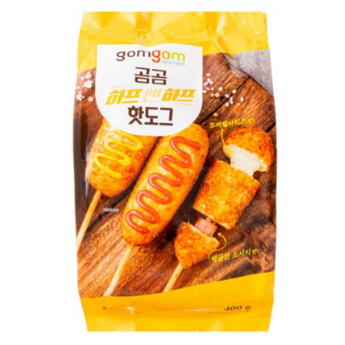 곰곰 하프앤하프 핫도그 400g (6개)_이미지