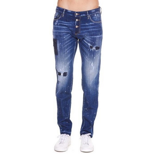 디스퀘어드2 페이크 패치워크 디스 디테일 슬림 진 S74LB1163 S30342 470