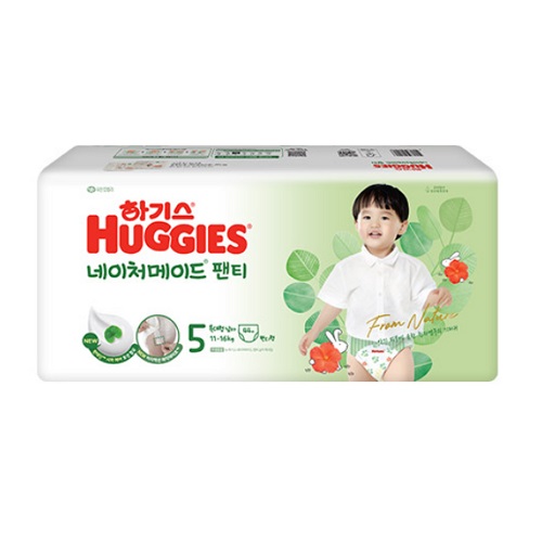 유한킴벌리 하기스 2024 네이처메이드 팬티형 5단계-남아용 (176매)