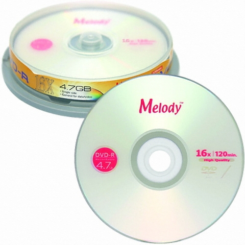 멜로디 DVD-R 4.7GB 16x 케익 (10장)_이미지