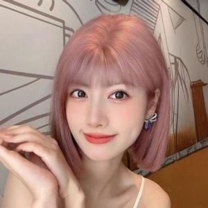가발 여성 단발 매력적인 예쁜 여자 여자 연예인 WFIK829