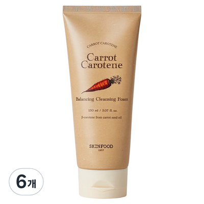 스킨푸드 캐롯 카로틴 밸런싱 클렌징폼 150ml (6개)_이미지