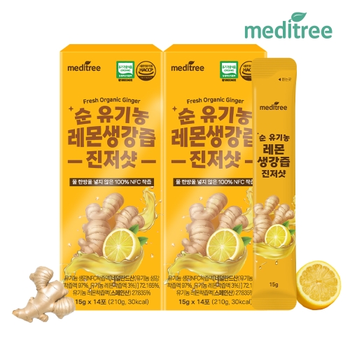 순 유기농 레몬생강즙 진저샷 15g 14포
