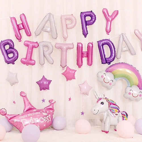 에이치플러스몰 W3681AE 이벤트 생일 축하 파티 꾸미기 풍선 세트 올인원 생일풍선 남편생 정성으로