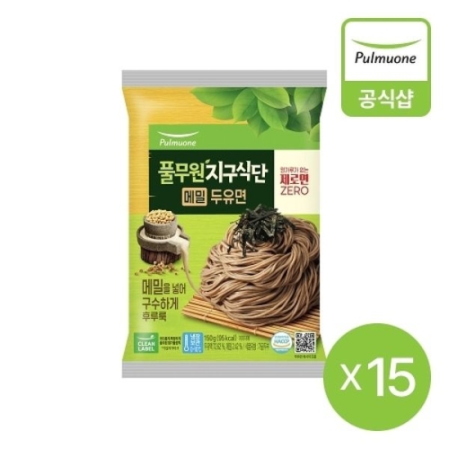 풀무원 식물성지구식단 메밀 두유면 150g (15개)_이미지