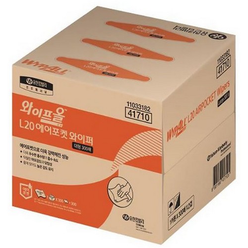 유한킴벌리 와이프올 L20 에어포켓 와이퍼 대형 (300매)_이미지