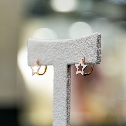 로이드 14K 별 원터치 귀걸이_LOFH3030G_이미지