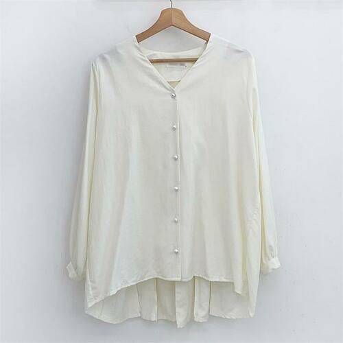 아이우먼 강물처럼   진주페미닌블라우스 TGB165M010 빅사이즈  6181832