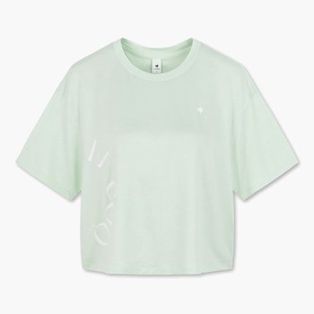 르꼬끄 슬럽 크롭 레터링 반팔티 QP122ORS23_이미지