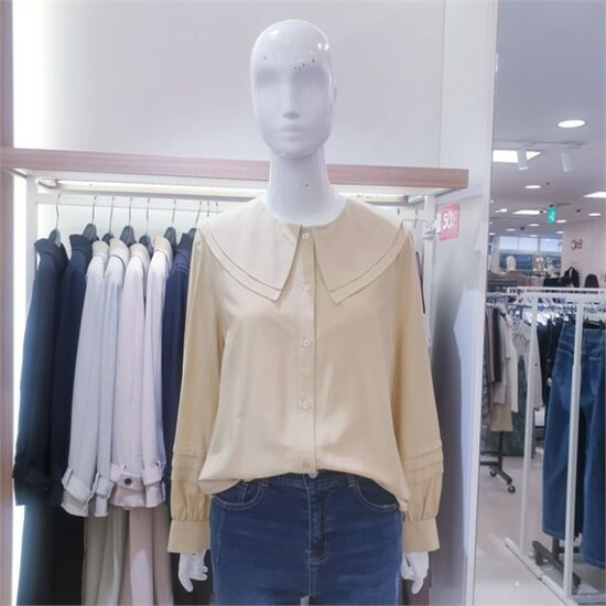 비지트인뉴욕 빅카라소매턱블라우스 VX9LS15_이미지