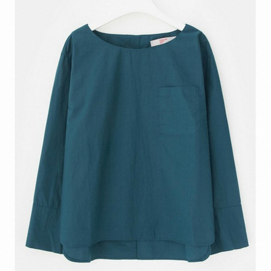 삼성물산 에잇세컨즈 블루이시 그린 보트넥 블라우스 116564W83M