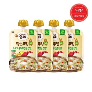 남양유업 맘스쿠킹 소고기 순두부전골 진밥 100g (4개)