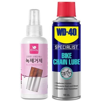 슬로웨이 스테인리스 녹제거제 150ml + WD40 체인 윤활유 180ml