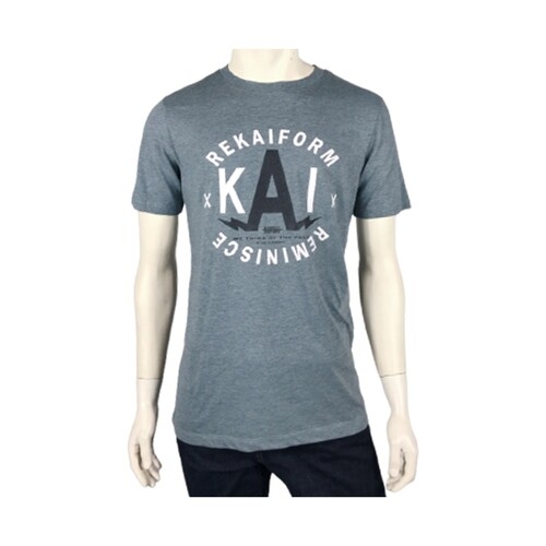 2도 레터링 프린트 티셔츠 KPBTS590M0_GY