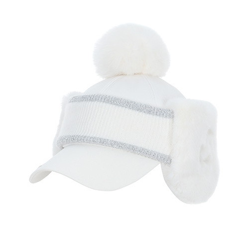 블랙앤화이트 테리어 장식 볼캡 8404LXAC_IVORY