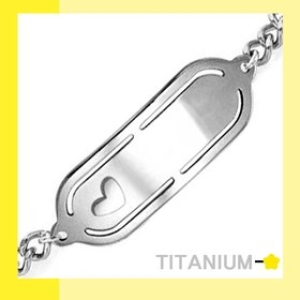 골드앤실버 하트 티타늄 미아방지팔찌/알러지 아기용품_이미지