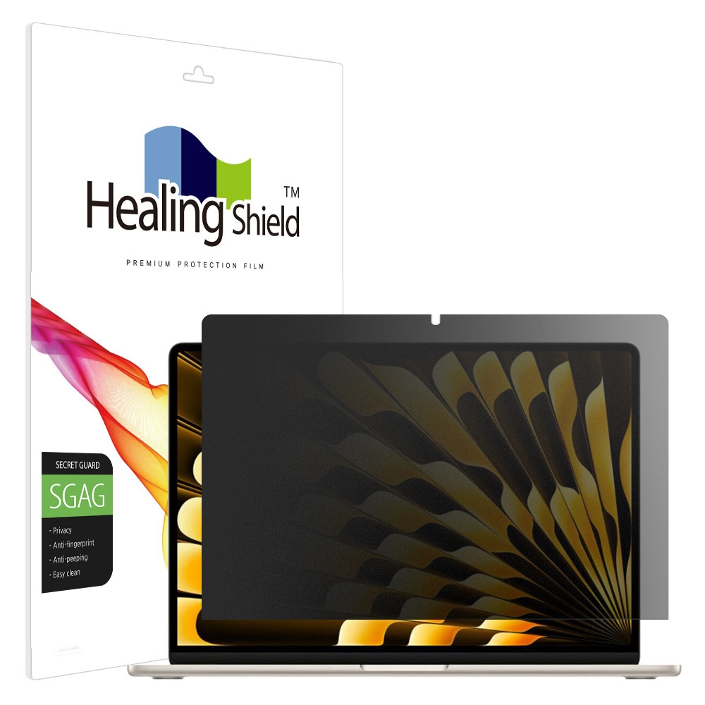 폰트리 힐링쉴드 애플 2025 맥북에어15 M4 프라이버시 저반사 사생활 보호필름
