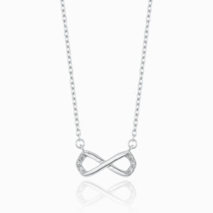 주문제작 인피니티 파베 포인트 실버 목걸이 LLNS24310S