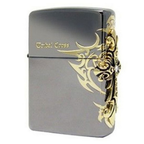 지포(ZIPPO) SIDE TRIBAL CROSS EMB (GOLD)