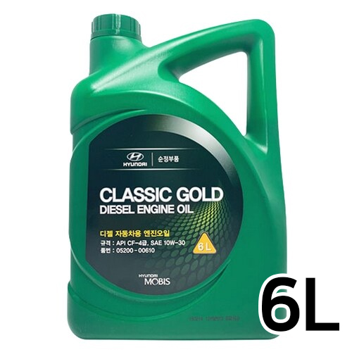 현대모비스 클래식 골드 디젤 10W30 6L (1개)_이미지