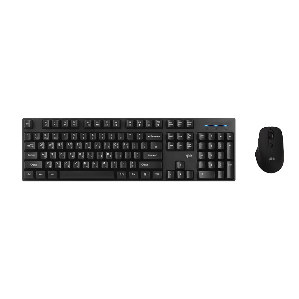 지클릭커 오피스프로 WMK629 스탠다드M 무선 키보드 마우스 세트 (블랙)_이미지