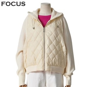  포커스 니트소매배색퀼팅 FBS4A7PJP0037